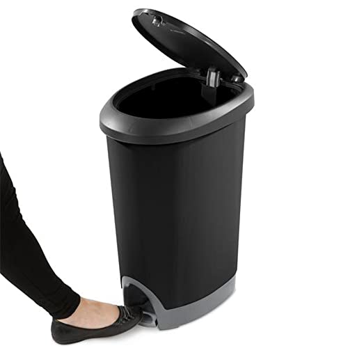 Locking Step-On Trash Can with Lid, 2-Pack K14427