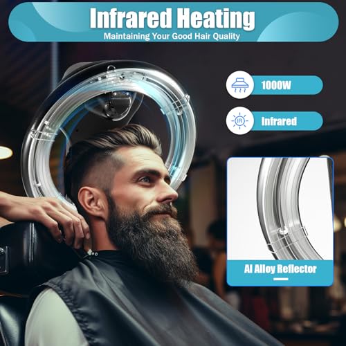 Infrared Hair Dryer for Salon, Wall Mount Hair Color Processor 1250W K30934