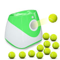 Automatic Dog Ball Thrower Launcher with 12 PCS Tennis Balls,Thrower Distance 10-30ft, Interactive Dog Fetch Machine Toy for Small Dogs (Green)