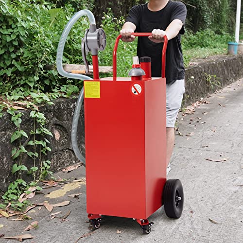 30 Gallon Portable Fuel Tank with Pump and Wheels X991697