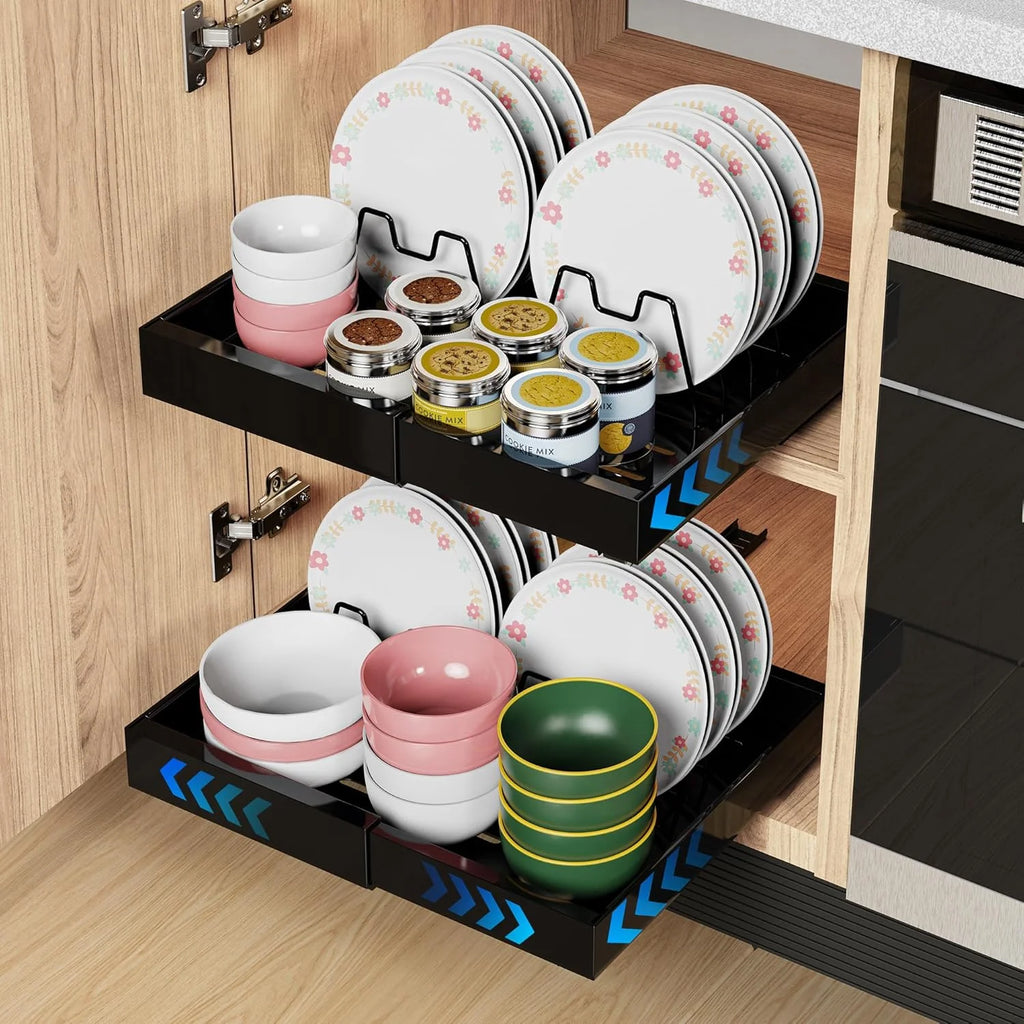 Expandable Pull Out Cabinet Organizer Adhesive, 2 Pack W451