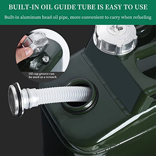 5 Gallon Metal Jerry Can - 20L Green H177514