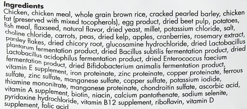Adult Formula Chicken, Rice and Vegetable Dog Food 40 lb. Y7350