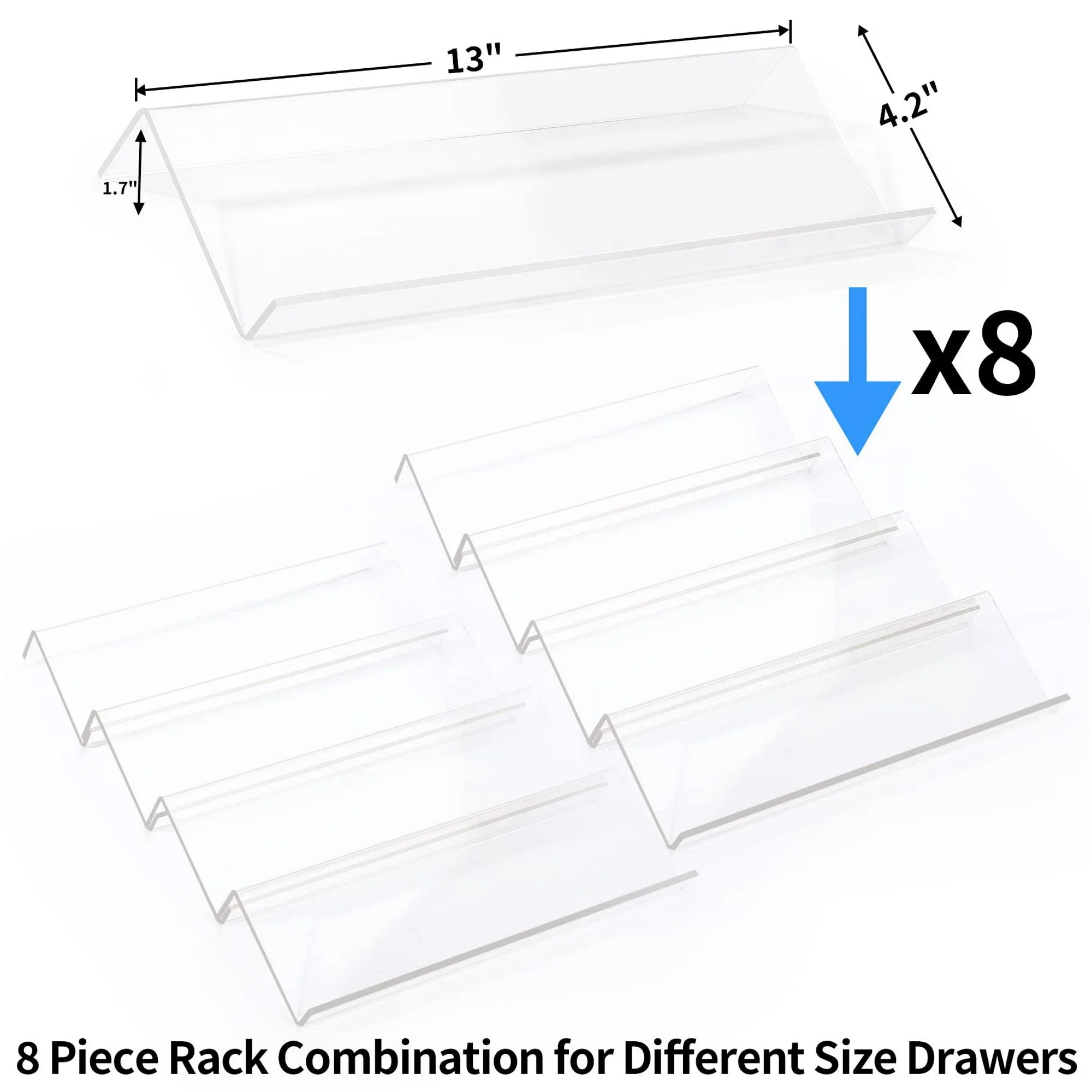 Acrylic Spice Drawer Organizer, Expandable Kitchen Storage Tray Z79195