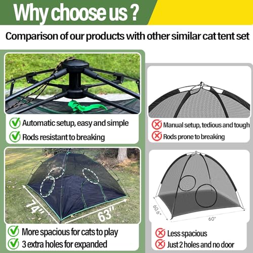 Outdoor Cat Play Tent and Tunnel Set A205