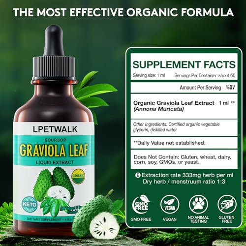 Graviola Leaf Extract Liquid, 2 Fl Oz D512145
