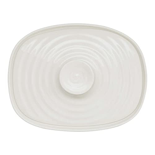 White Covered Butter Dish with Lid, Porcelain, Microwave and Dishwasher Safe M273