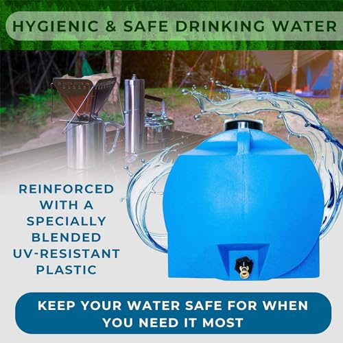 35 Gallon Utility Water Tank with Brass Spigot and Handles Z5644