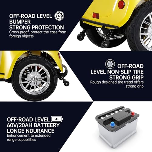 4 Wheel Mobility Scooter for Seniors - 800W Motor, 500lbs Capacity I407290