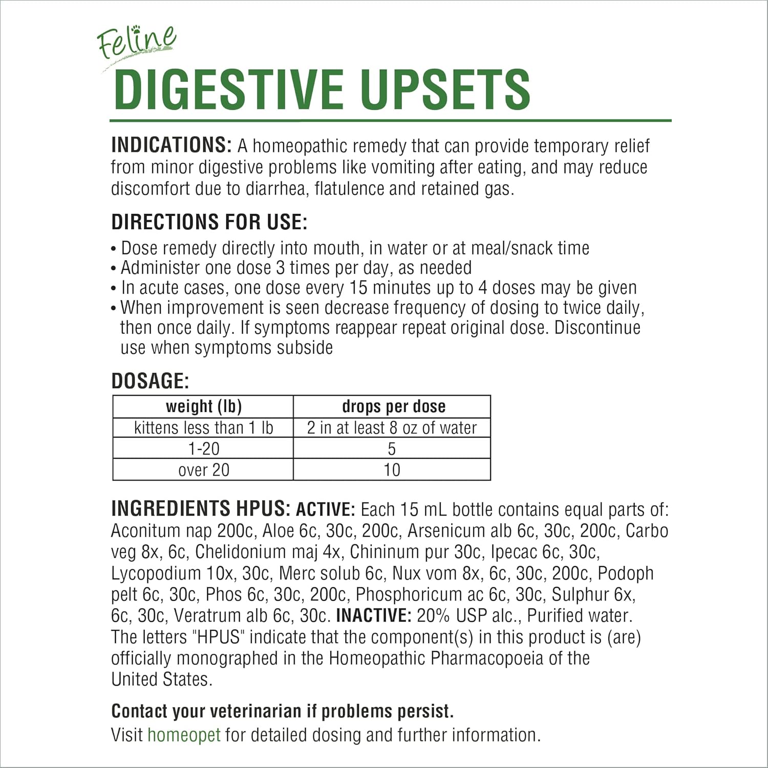 Feline Digestive Support for Cats and Kittens, 15 Milliliters N799107