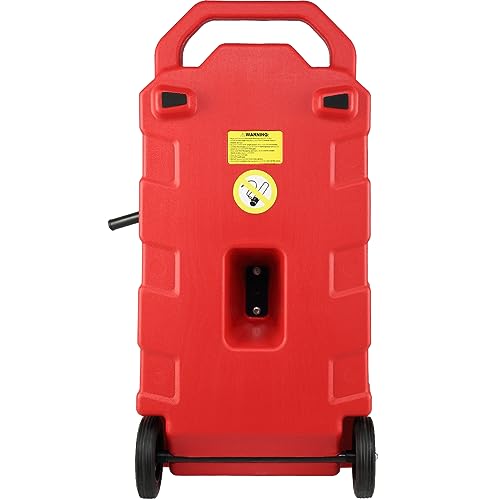 16 Gallon Fuel Caddy, Portable Gas Storage Tank with Nozzle and Wheels K786