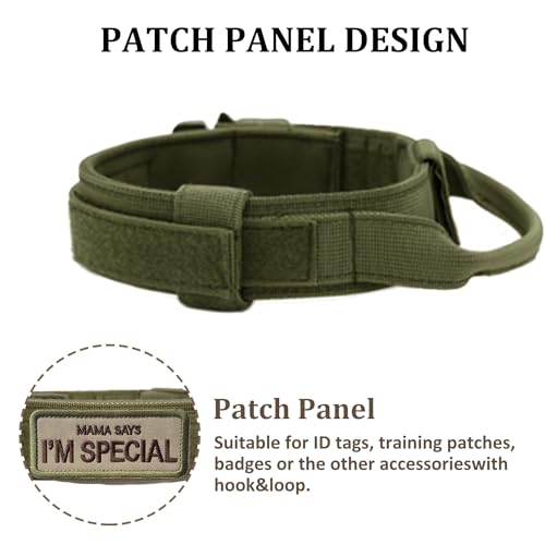 Tactical Dog Collar with Handle and Metal Buckle Y6161