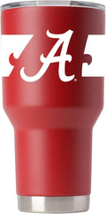 Alabama 20oz Crimson Tumbler - Officially Licensed, 18/8 Stainless Steel, Double-walled, Vacuum-insulated, UV LED Printed Logos, Sweatless, Stays Hot/Cold - 360 Wrap